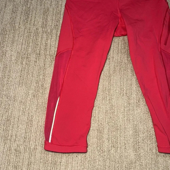 Lululemon Women's Sun Runner Crop 17" Inseam Fuchsia Pink Size 4 Leggings - Picture 5 of 13